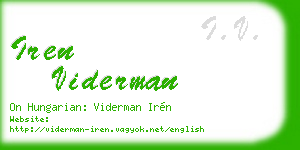 iren viderman business card